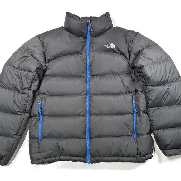The North Face Nuptse 700 Down Fill Jacket Mens Large Gray Winter Puffer Coat - Picture 1 of 12